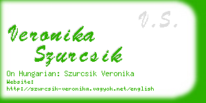 veronika szurcsik business card